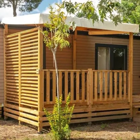 مكان تخييم Mobilhome 6 Personnes Climatisation, Tv, Lave-vaisselle, 2 Salle De Bain, 3 Au Les Vignes A Dans Les Landes Avec Piscine,